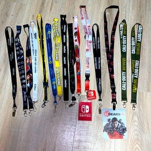 Video game Nintendo X Box lanyards new
